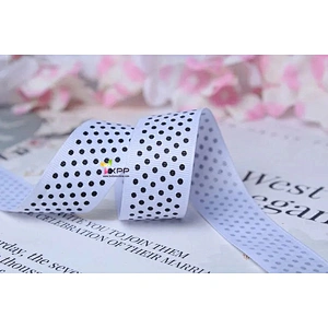 Round dot print Grossgain polyester tape with many color double satin ribbon polyester double faced polyester ribbon single face satin ribbon