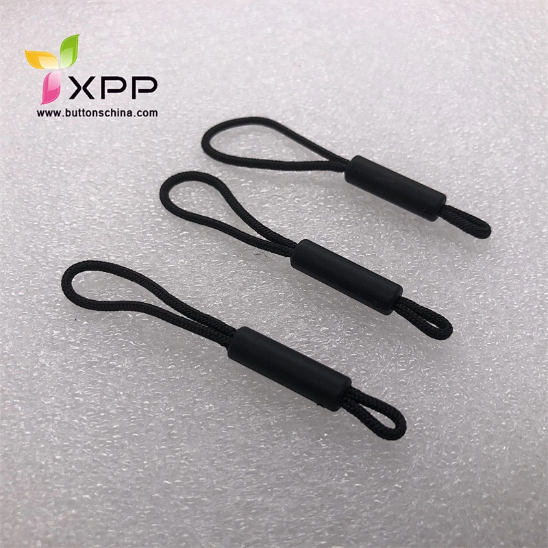 Rubber cord slider puller  zipper puller for sports garments
