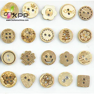 natural coconut shell button
