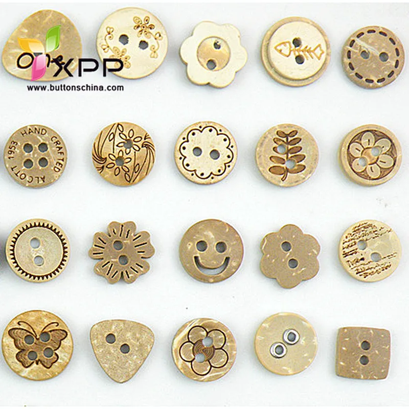 natural coconut shell button