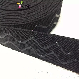 Custom Silicone Embossed Print Elastic Waistband for Underwear/Garments button hole elastic tape button hole elastic webbing elastic  jacquard elastic webbing jacquard waistband elastic tape