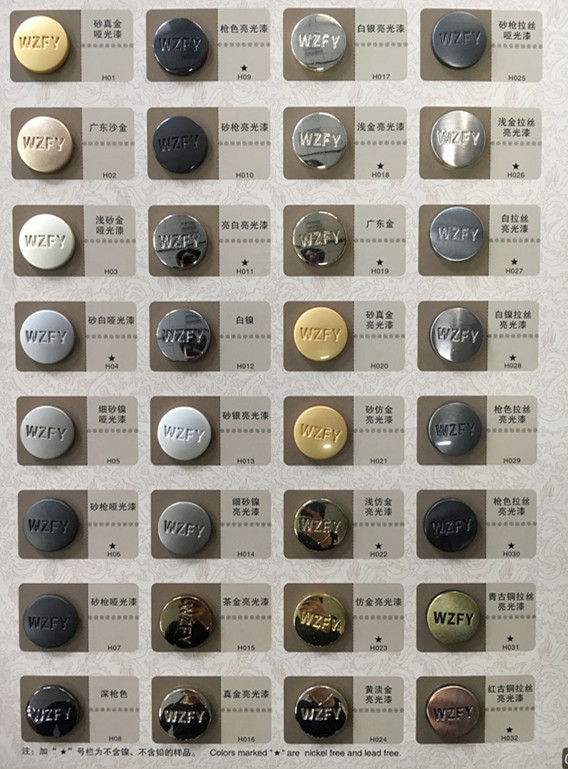 spring type snap button supplier