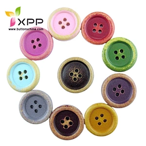 4H chalk with laser logo button white resin shirt button