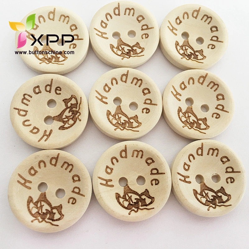 natural coconut shell button with laser logo