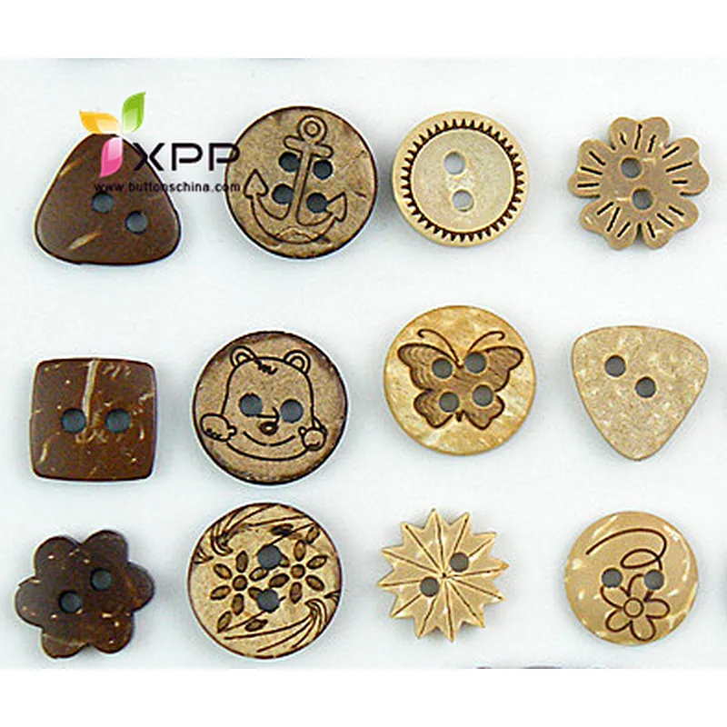 natural coconut shell button