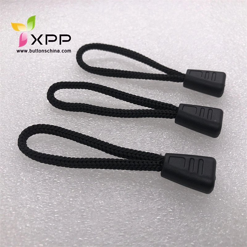 Rubber cord slider puller  zipper puller for sports garments