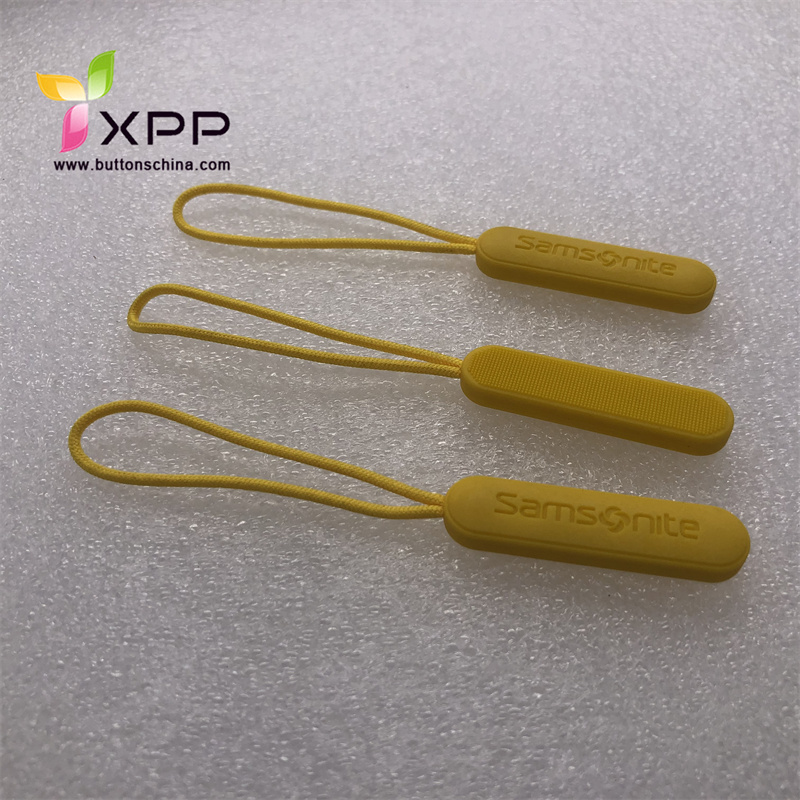 Rubber cord slider puller  zipper puller for sports garments