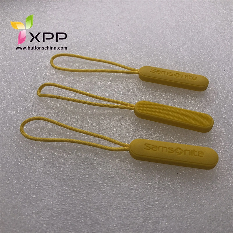 Rubber cord slider puller  zipper puller for sports garments