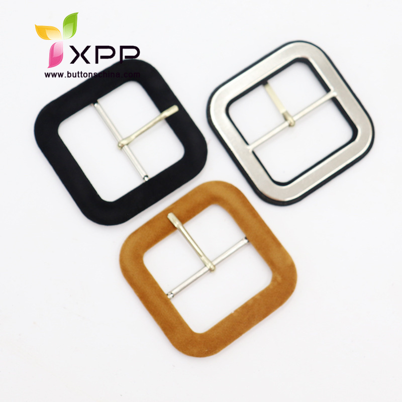 square fabric covered belt buckle china manufactory