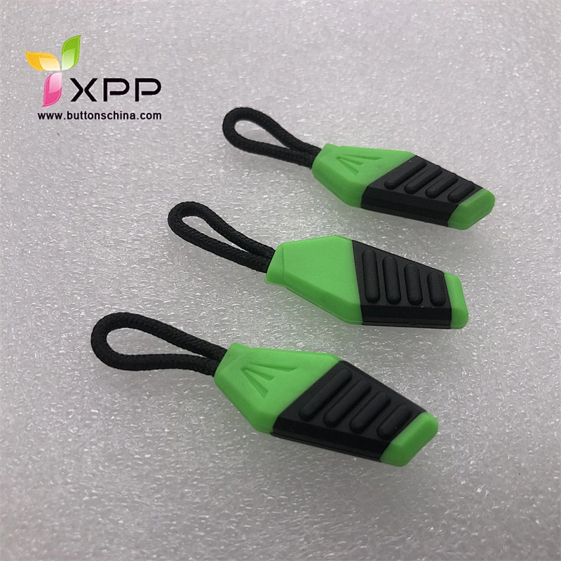 Rubber cord slider puller  zipper puller for sports garments