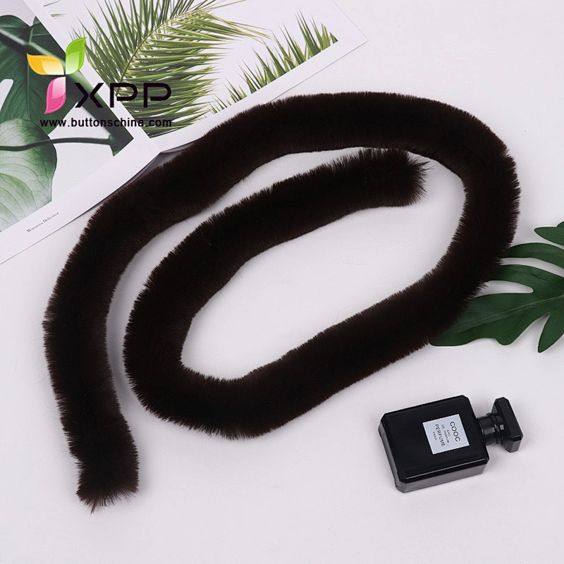 Long Fur Coat Big Wool Collar Warm Kowl fur fabric fur fashion