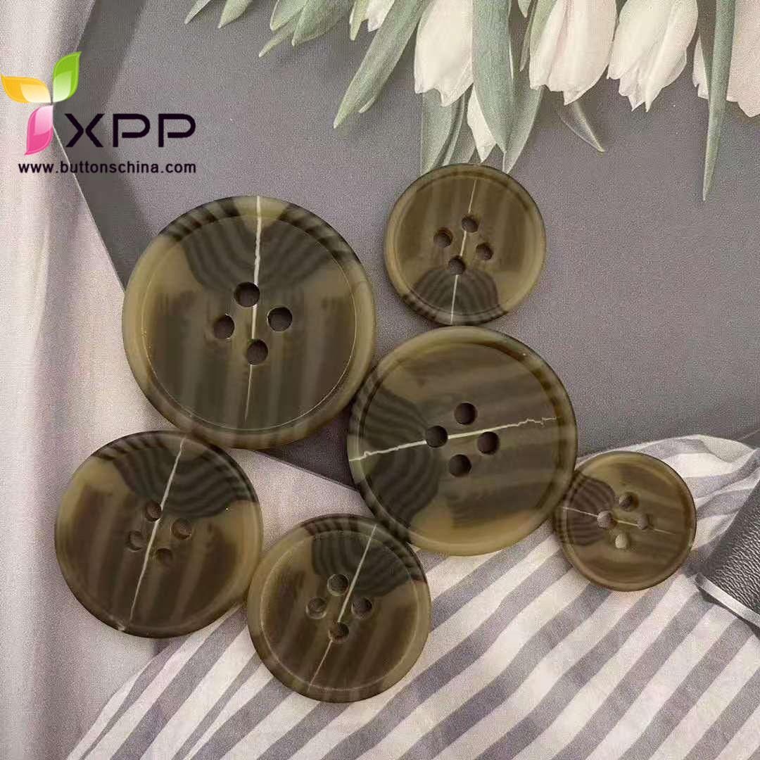 China manufactory plastic horn coat buton plastic over coat button european style sewing button plastic horn button