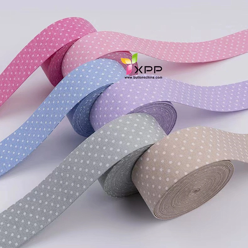 White Dot print and many color bottom 100% cotton tape cotton dot print tape print dot cotton belts white dot print fabric tape