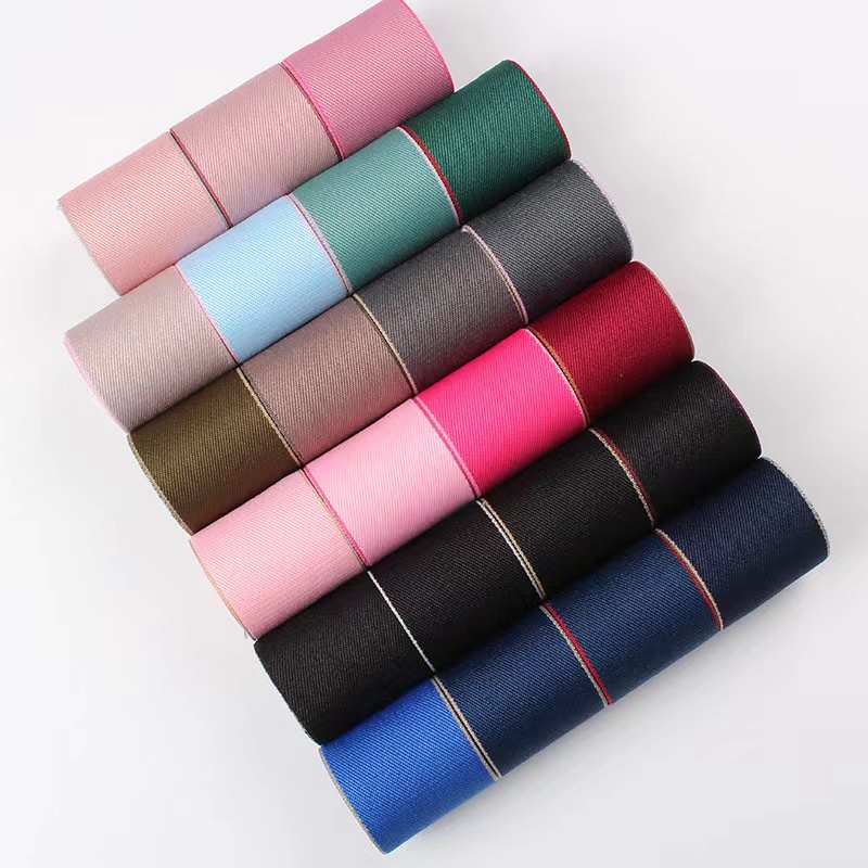 Two side sewing 100% Polyester sunshine tape For belt