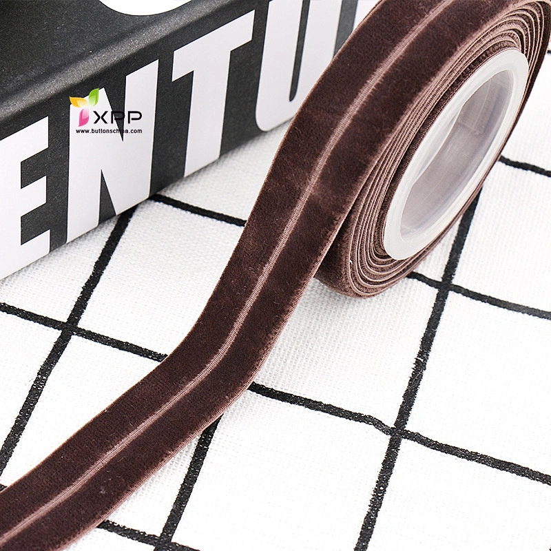 Fold face velvet tape polyester many color single face velvet tape fold velvet polyester tape yellow color tape fold