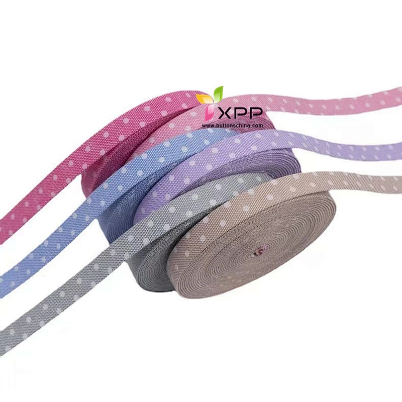 White Dot print and many color bottom 100% cotton tape cotton dot print tape print dot cotton belts white dot print fabric tape