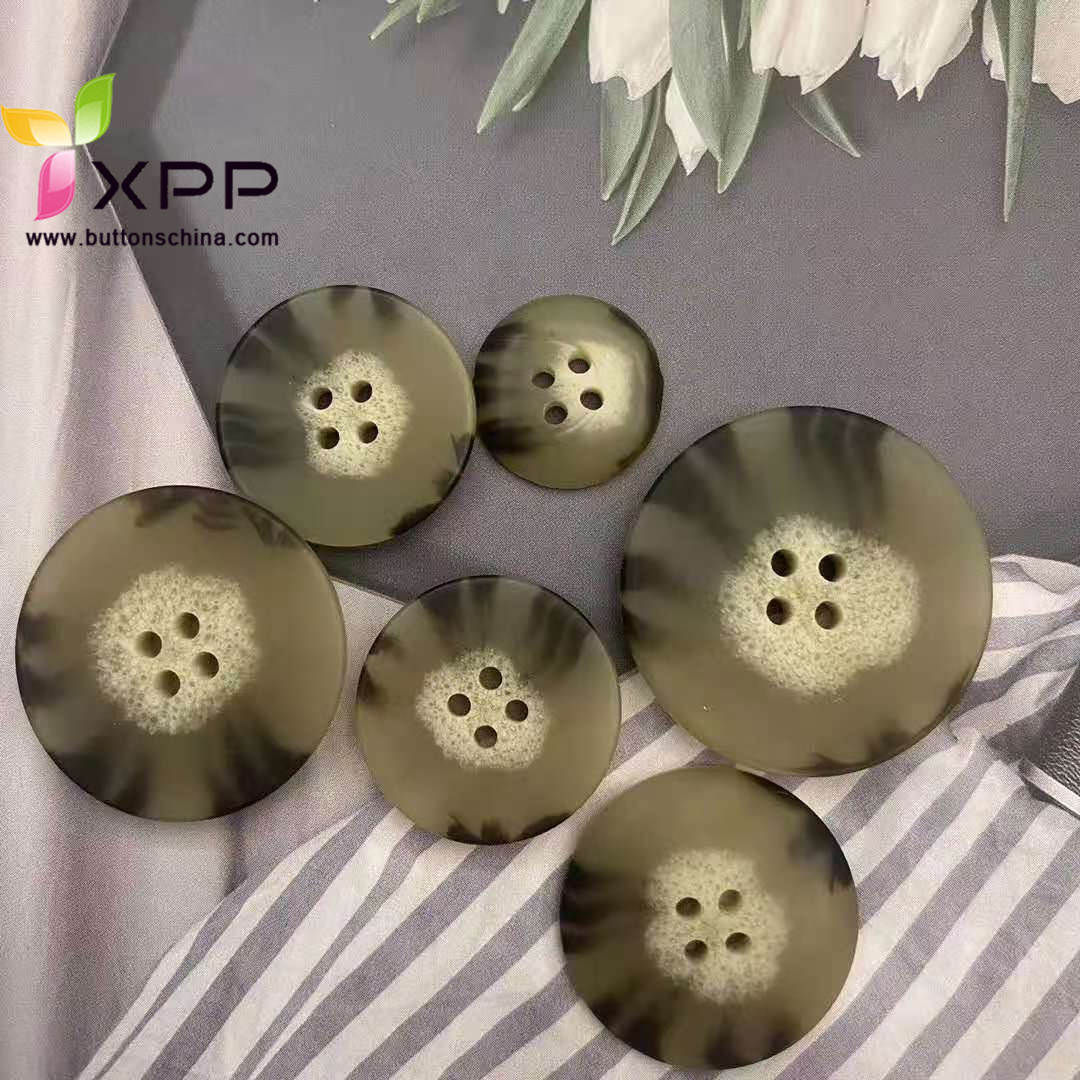 new design plastic horn coat button for over coat garments