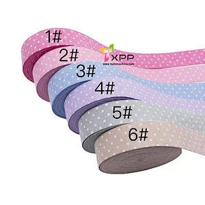 White Dot print and many color bottom 100% cotton tape cotton dot print tape print dot cotton belts white dot print fabric tape