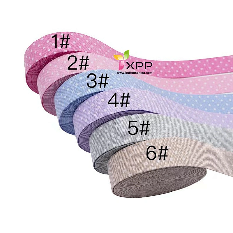 White Dot print and many color bottom 100% cotton tape cotton dot print tape print dot cotton belts white dot print fabric tape