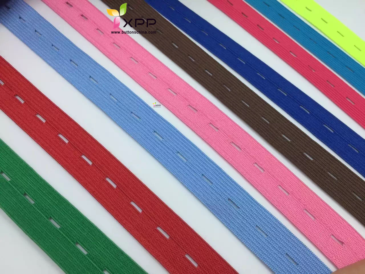 Colored Eyelet Adjustable Button Hole Elastic Tape elastic button hole tape button hole elastic tape button hole elastic webbing