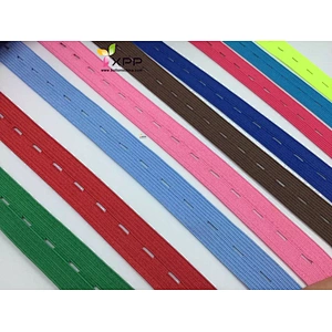 Colored Eyelet Adjustable Button Hole Elastic Tape elastic button hole tape button hole elastic tape button hole elastic webbing