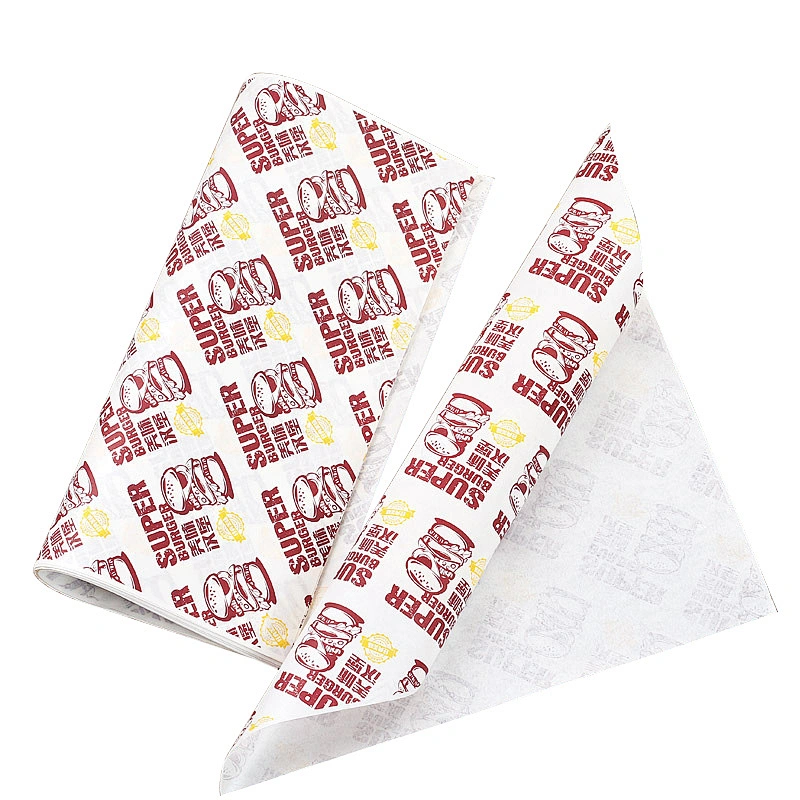 Printed logo reusable food sandwich wrapper burger packaging wax paper custom shawarma wrapping paper