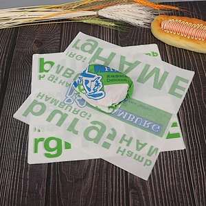 Wholesale Customized Printed Logo and Size Food Safe Grade burger paper Greaseproof Deli Meat Wrapping Wax Coated Paper