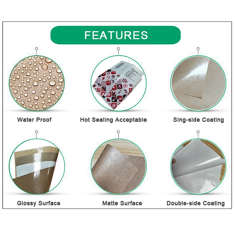 Takeaway packaging PE coated food grade take away paper food box raw material PE coated kraft paper jumbo roll