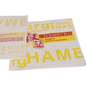 Printed logo reusable food sandwich wrapper burger packaging wax paper custom shawarma wrapping paper