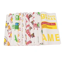 Printed logo reusable food sandwich wrapper burger packaging wax paper custom shawarma wrapping paper