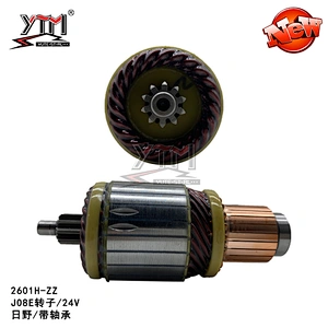 24V 6212 J08E starter motor armature for Hino 6213-200