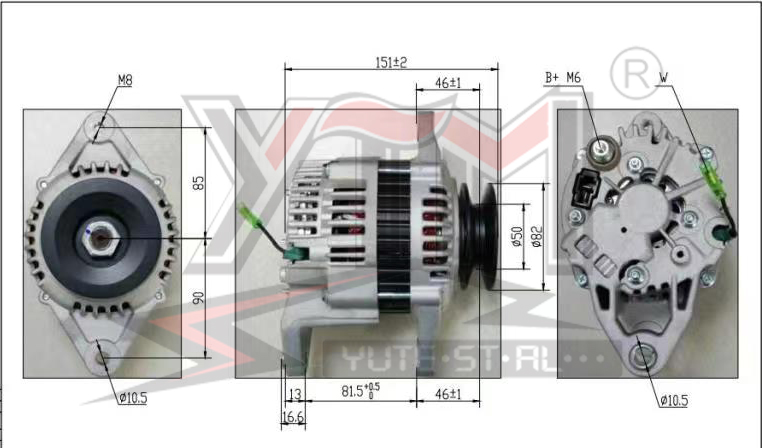 Diesel generator for machinery engine