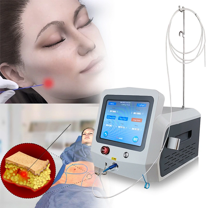 Effective Result Laser Lipolysis Liposuction Machine Plastic Surgery 1470 nm 980 nm Endofiber Laser