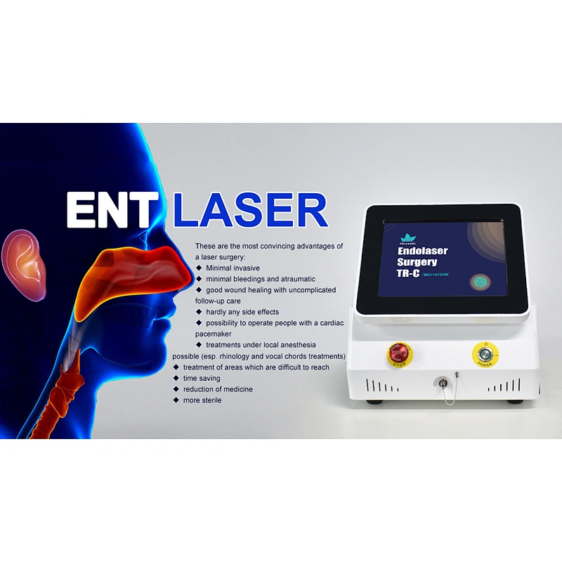 980nm Newest Selling Machine Ear Nose Throat Surgical Diode Laser Machine 1470nm