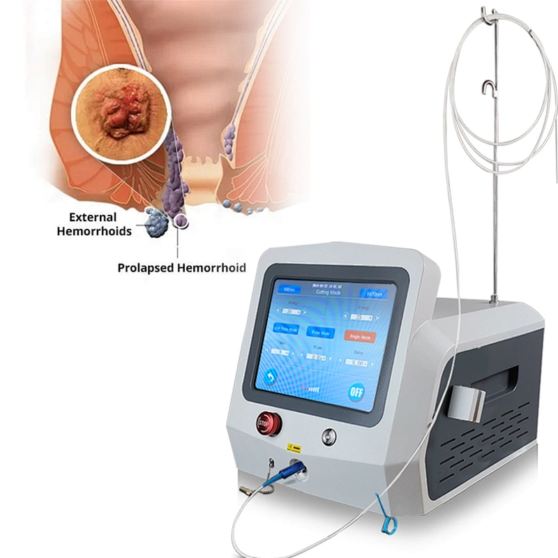 980nm1470nm Removal Endovenous Varicose Veins  Diode Laser Surgical Instrument EVLT Treatment Machine