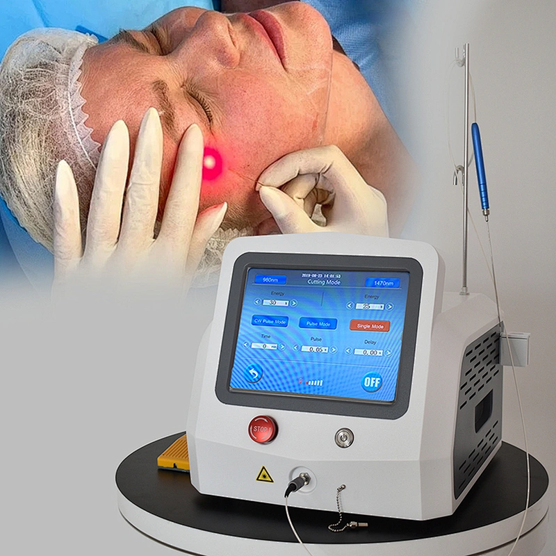 Portable Diode Laser 980nm1470nm  Lipolysis Slimming Fat Removal Vaser Liposuction Machine Endolaser Facial Lifting