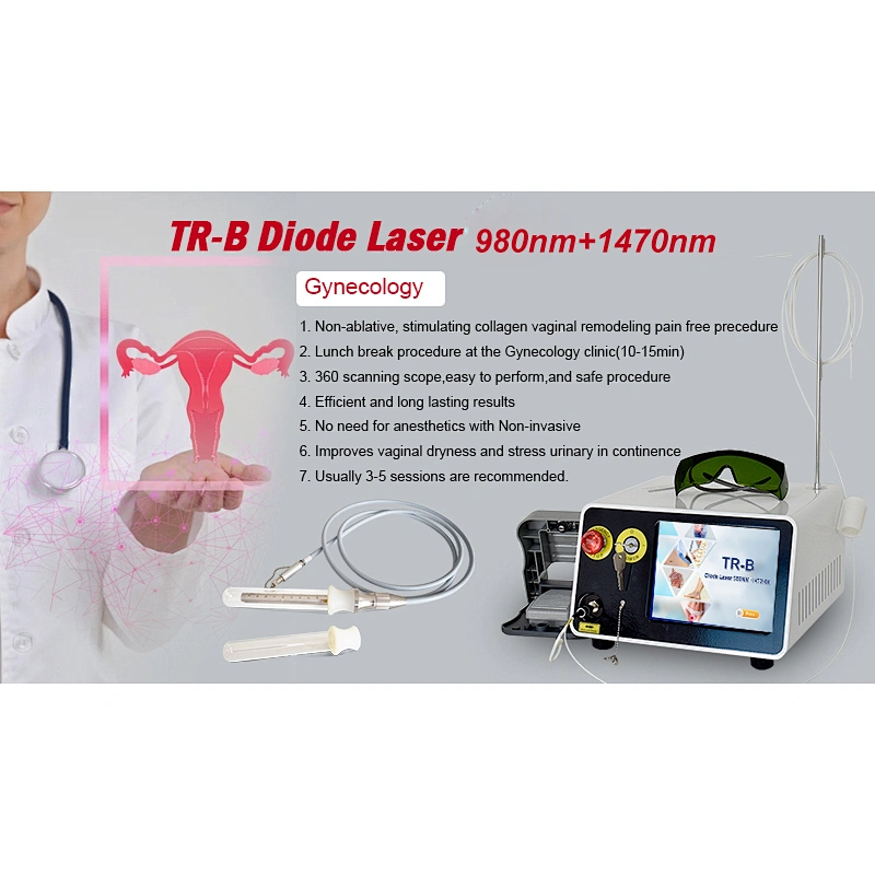 1470nm Laser Gynecology Laser Vaginal Atrophy Uterine Fibroids  Ovarian Fibroids Treatment Laser Machine
