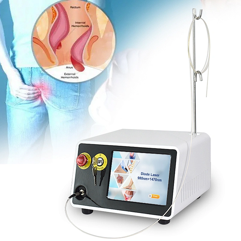 Hot-selling Diode Laser Machine 980nm 1470nm Hemorrhoids Anal Fistula Proctology Treatment Machine