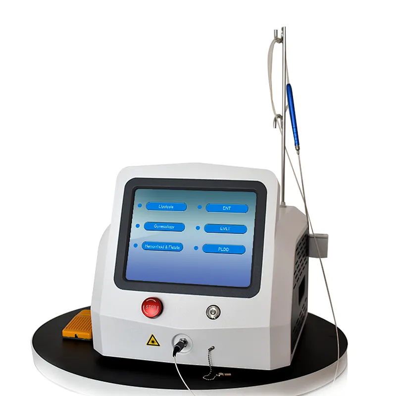 Effective Result Laser Lipolysis Liposuction Machine Plastic Surgery 1470 nm 980 nm Endofiber Laser