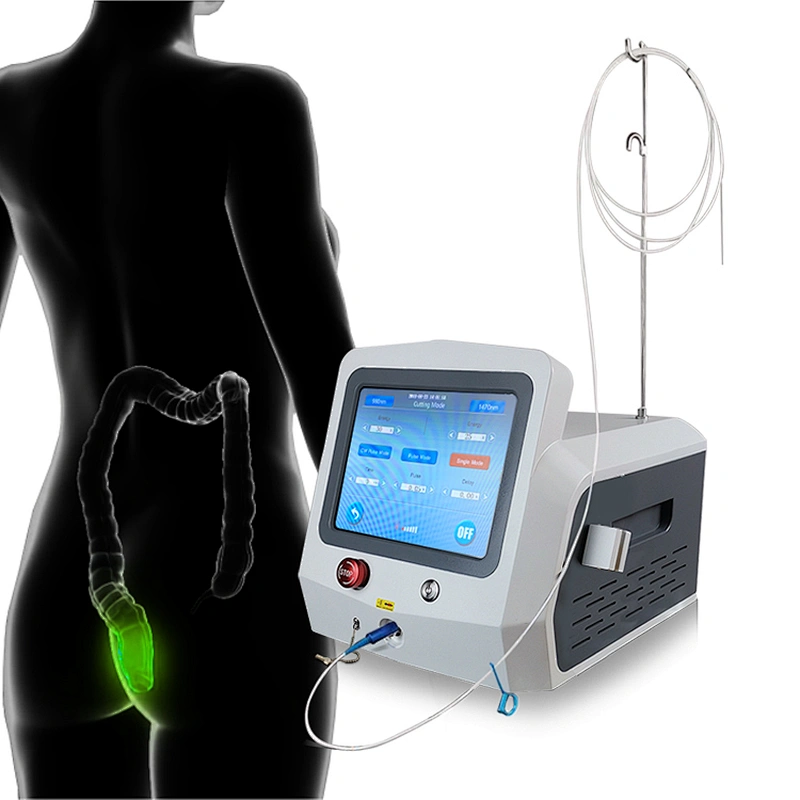 True 980nm 1470nm Diode Laser Machine Treatment Hemorrhoid Laser Ablation Proctology Surgical Laser Device Surgical Instrument