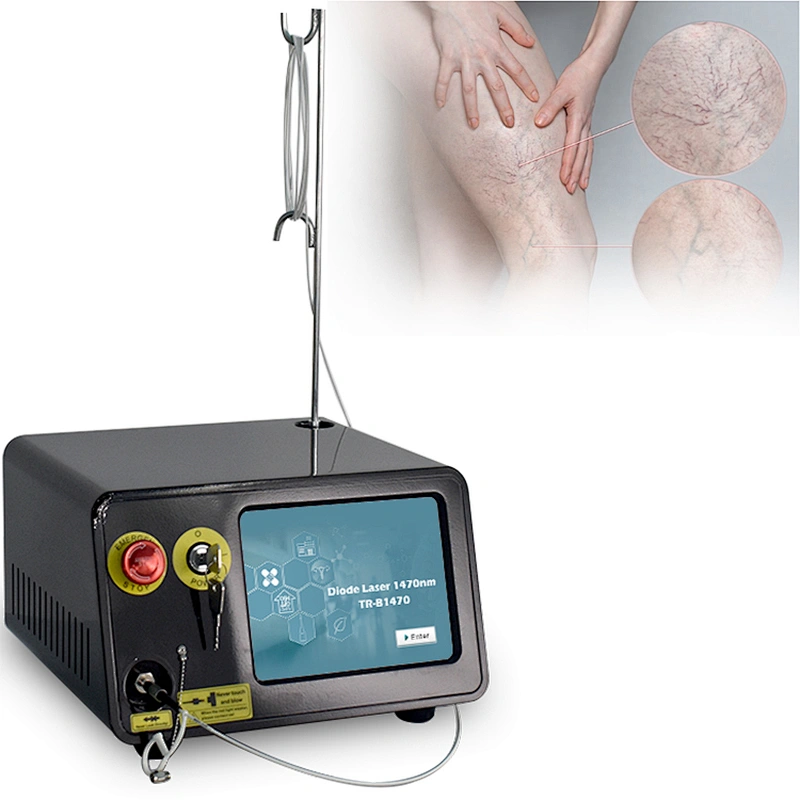 Medical Leg Vein Varicose Removal Machine Treatment EVLT 980nm1470nm Diode Laser Spider Veins Vascular Removal Device