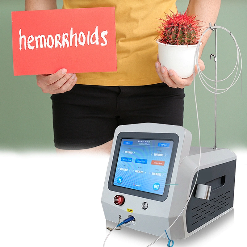 Portable Medical Instruments 980nm 1470nm Diode Laser Hemorrhoid Treatment Equipment for Removal Hemorrhoids Proctology Surgery