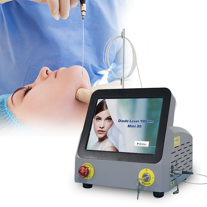 Hot Sale Triangel 980nm Diode Laser Lipolysis Removal Double Chin Endolaser  Liposuction Machine