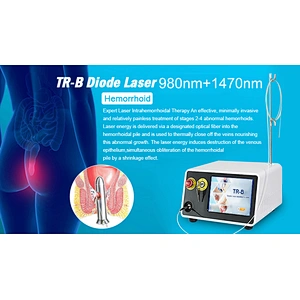 Medical Class IV Dual Wavelength 980nm 1470nm Diode Laser Hemorrhoid Treatment Surgical Device