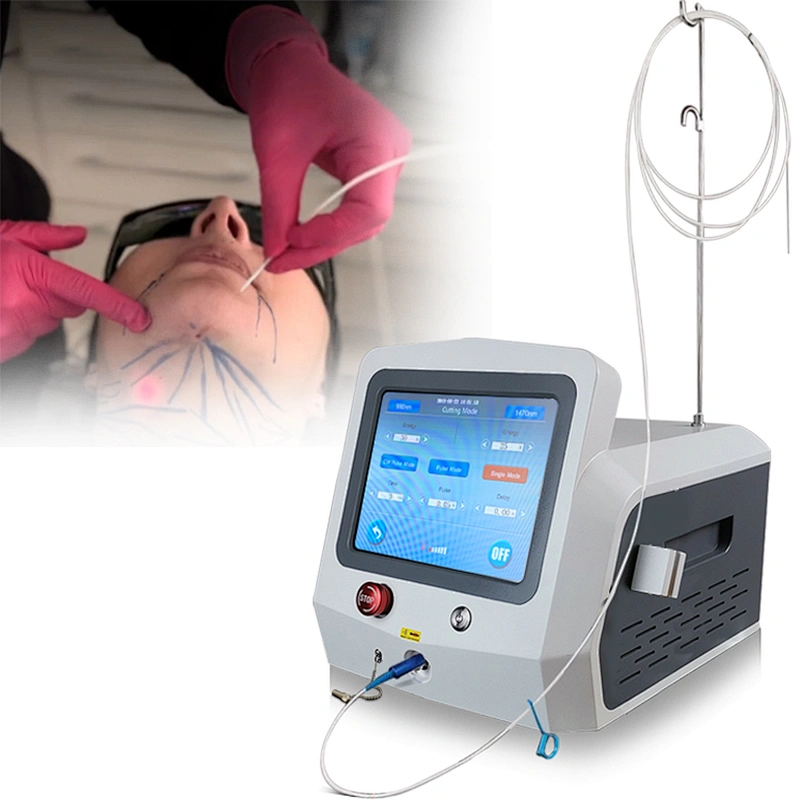 980nm1470nm Lipolysis Vaser Liposuction Skin Tightening Equipment Diode Laser Endolaser Facial Lifting