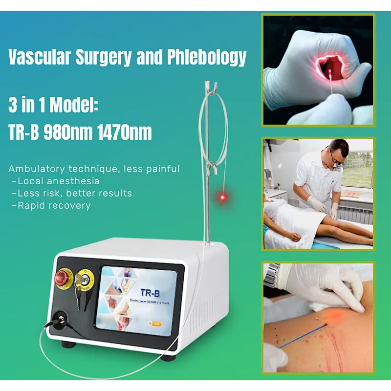 Medical 980 spider vein vascular removal diode laser 1470nm ramovel leg veins laser equipment