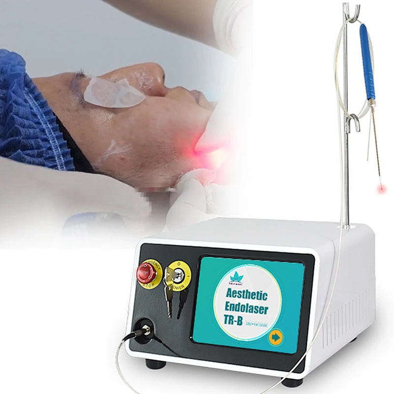 980nm 1470nm Diode Laser Liposuction Body Shaping Slimming Machine Remove Eye Wrinkles and Endolaser Facial Lifting
