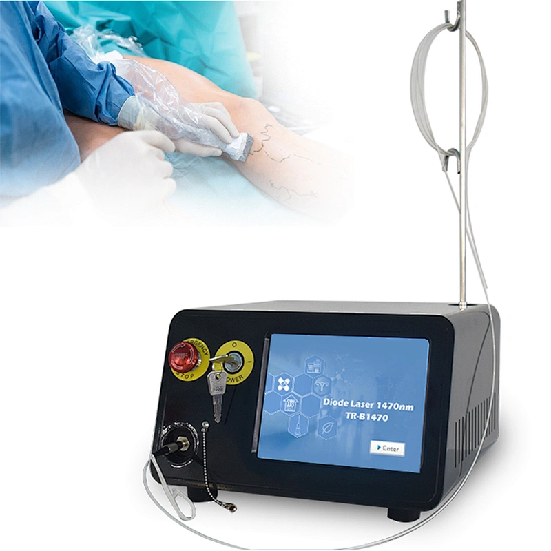 Medical Leg Vein Varicose Removal Machine Treatment EVLT 980nm1470nm Diode Laser Spider Veins Vascular Removal Device