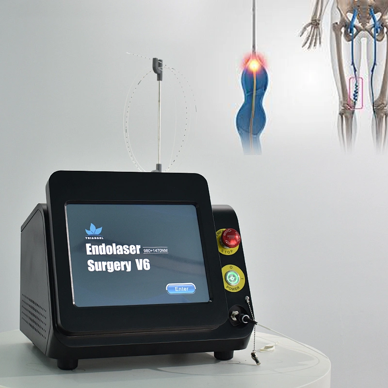 Diode Laser Removal Legs Varicose Veins 980nm 1470nm EVLT Endovenous Varicose Veins Treatment Machine