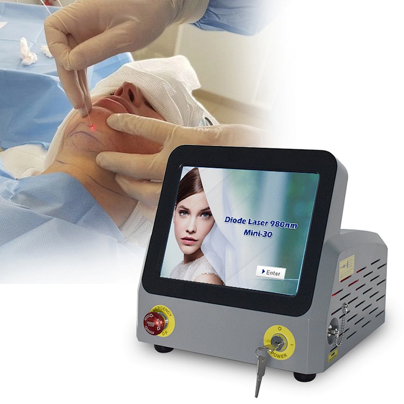 Portable 980nm 1470nm 30W 60W Facial Lift Lipolysis Laser Endo Machine